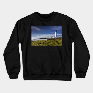 Mull of Galloway Lighthouse and Walled Garden Photograph Dumfries and Galloway Crewneck Sweatshirt